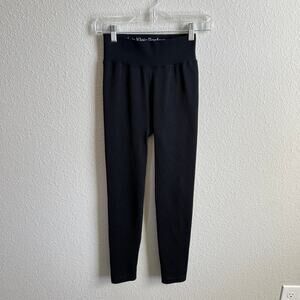 Calvin Klein Performance Black Ribbed High Waist Crop Leggings Women's S Gym